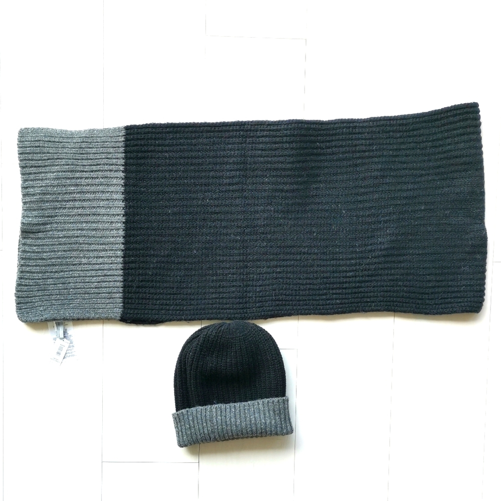 Nwt wool knit beanie hat & scarf set Gap